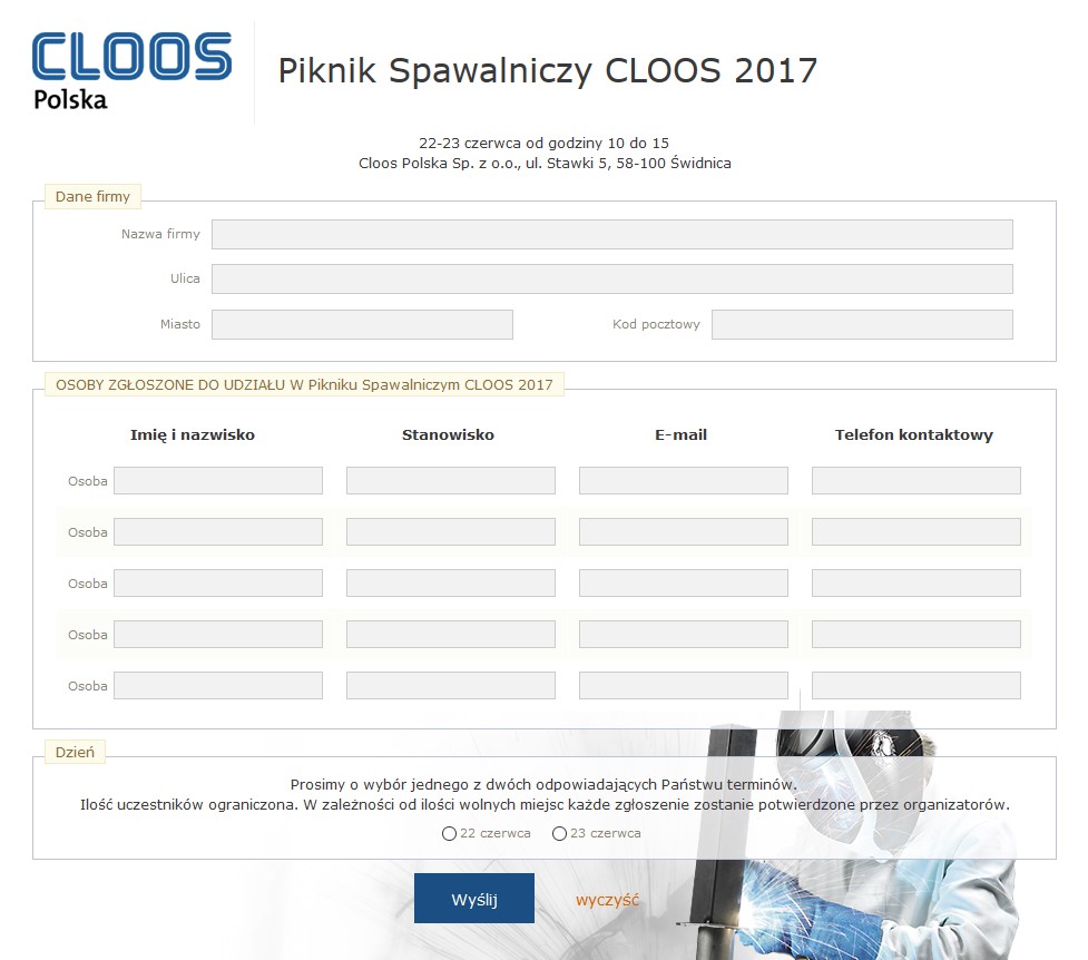 Landing Page Cloos
